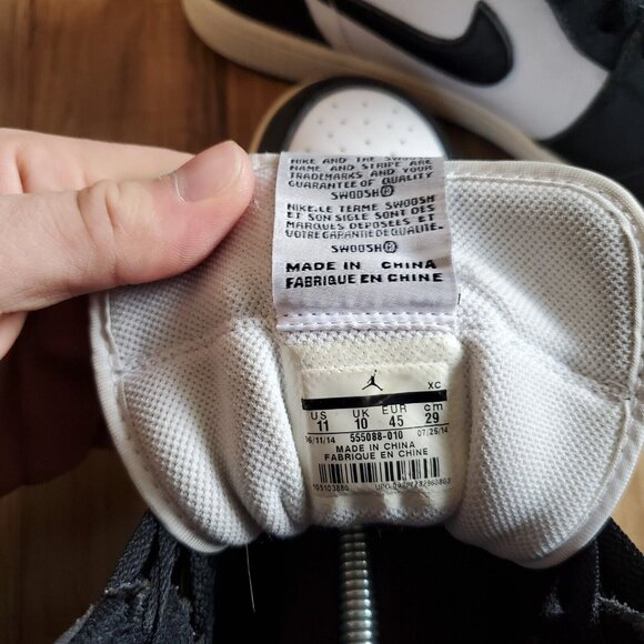 2014 Nike Jordan 1 High OG Black White size 11 us mens - Picture 9 of 9